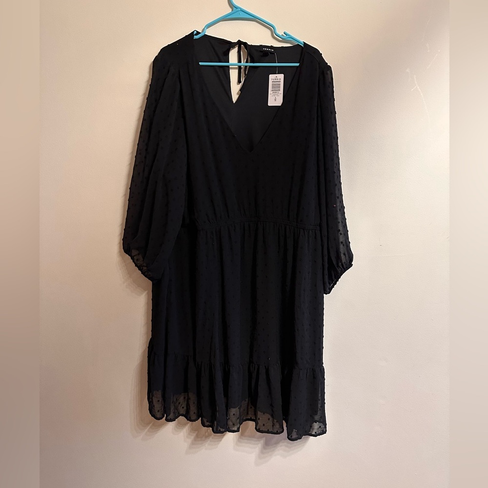Torrid Black Long Sleeve Dress NWT size 4x 26 - Picture 2 of 9